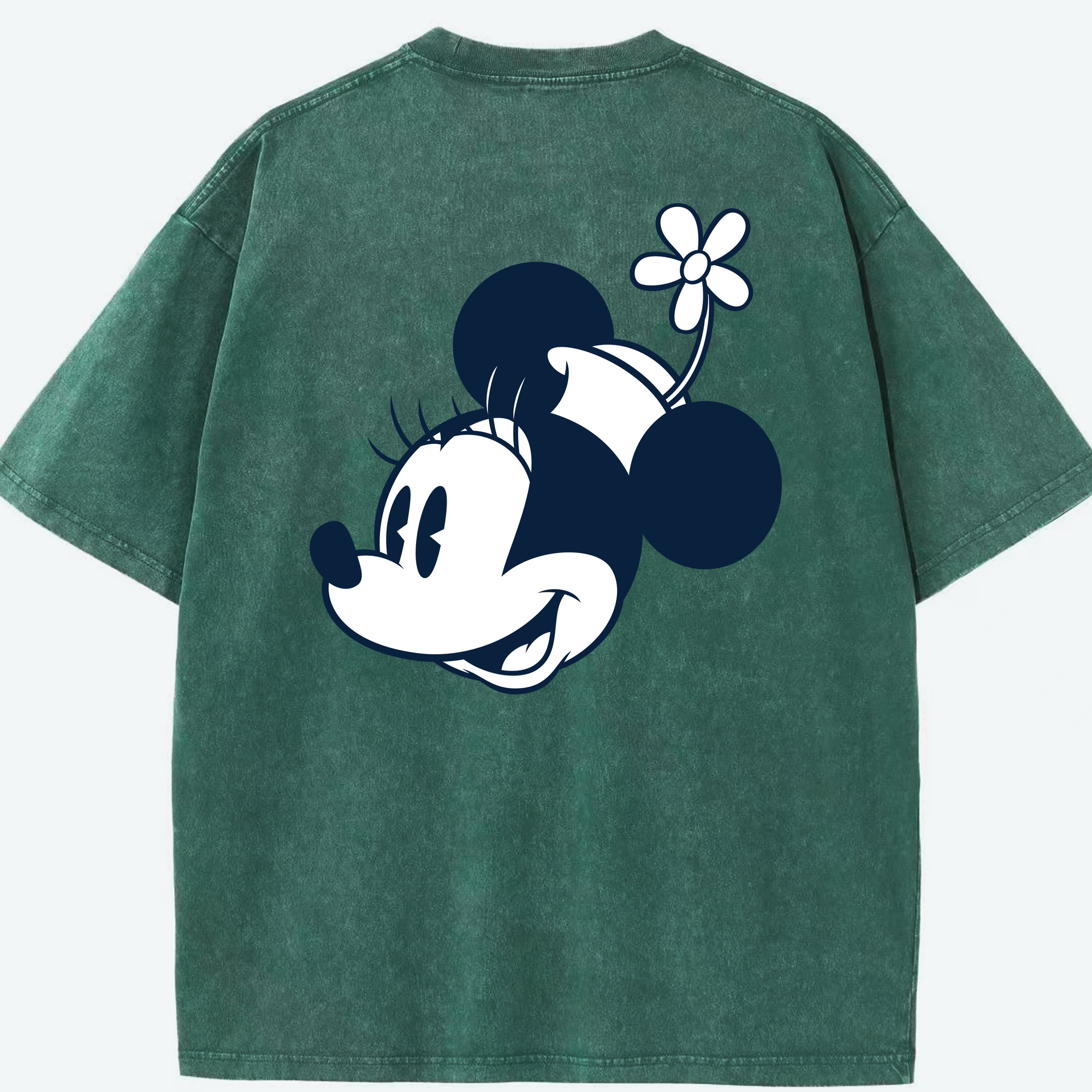（画像用） ミッキーマウス Mickey Mouse 綿100% ヴィンテージ風 半袖Tシャツ（背面プリント）